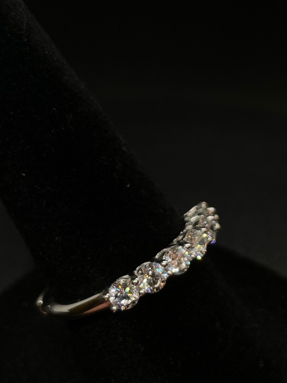 VS Lab Diamond Half Eternity Ring S925 « Size Adjustable)
